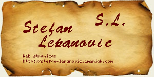 Stefan Lepanović vizit kartica